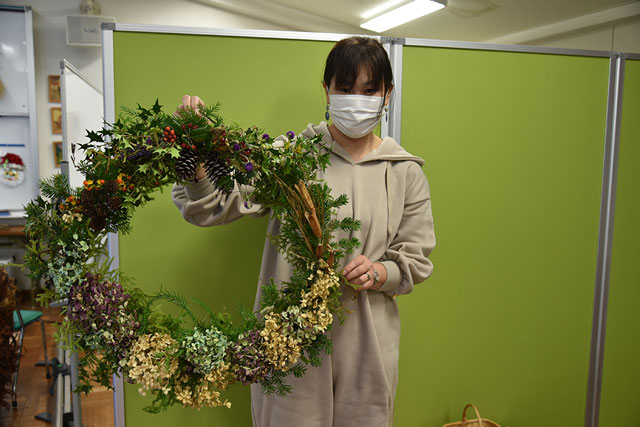 井川deクリスマスリース作り