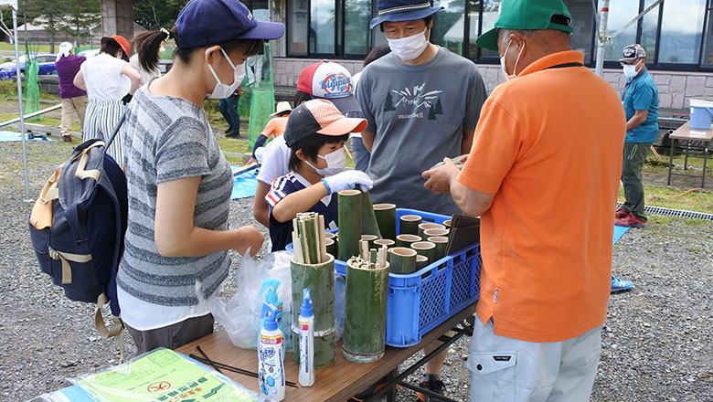 リバウェル井川スキー場　ハンドメイドも楽しめる、流しそうめんイベント